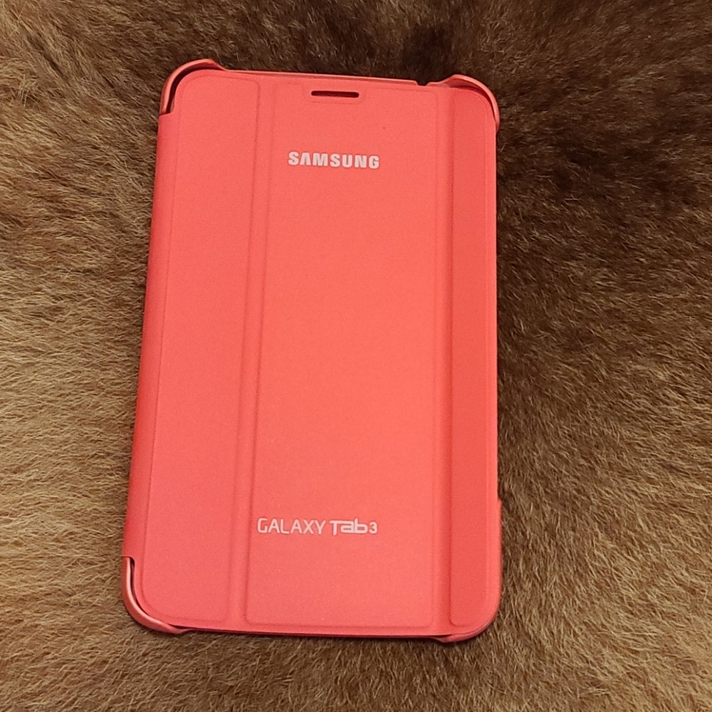 Case samsung tab 3 new without tag coral color